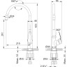 Смеситель LEMARK LINARA LM0415C-Gray для кухни, с гибким изливом, хром/серый